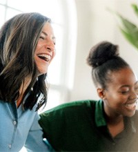 friends laughing together