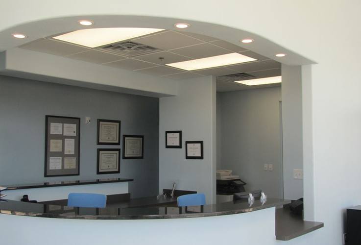 Dental office reception desk